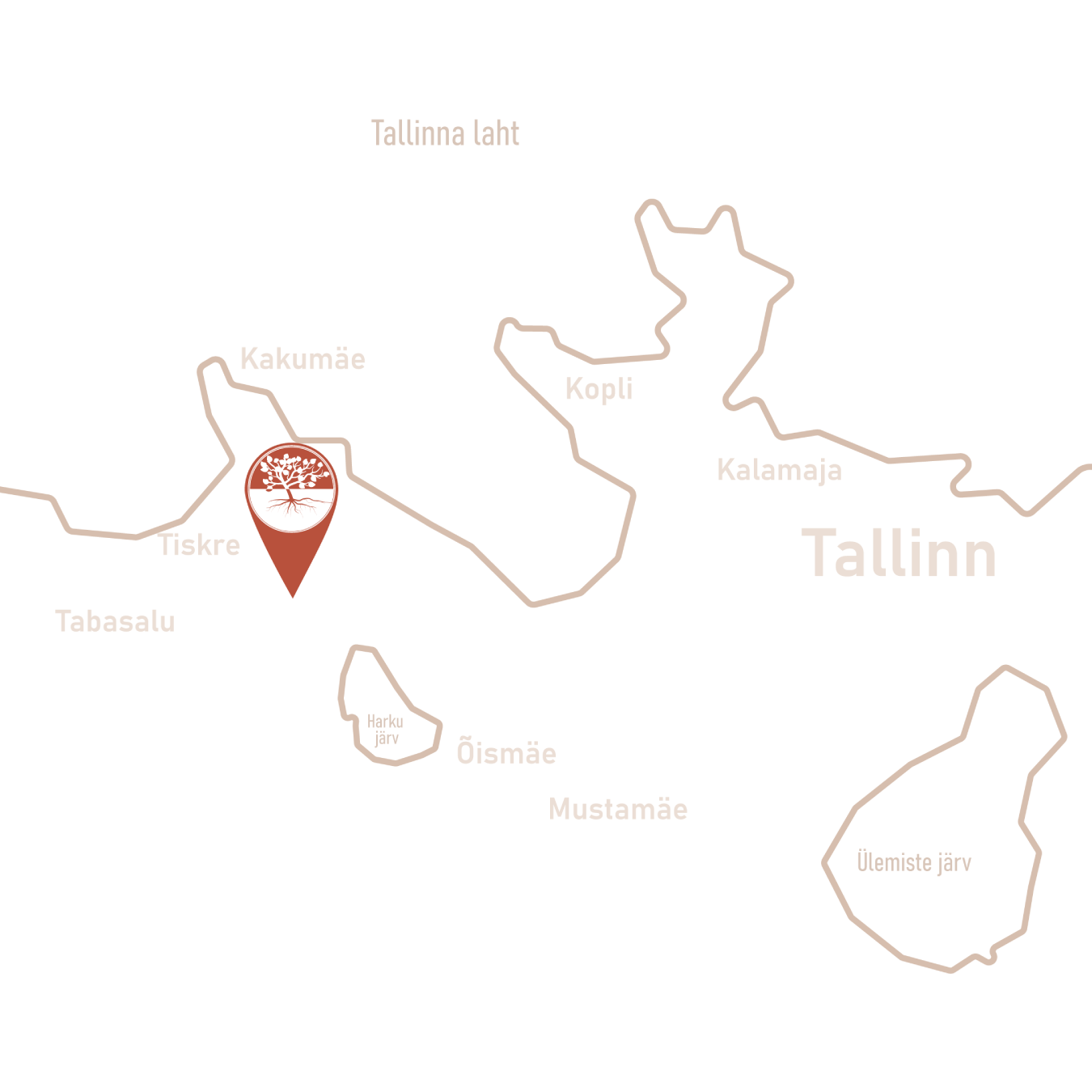 Tiskre Elamud asukoha kaart